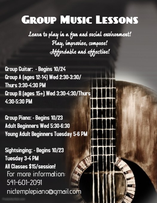 Temple Group Music Lessons Poster